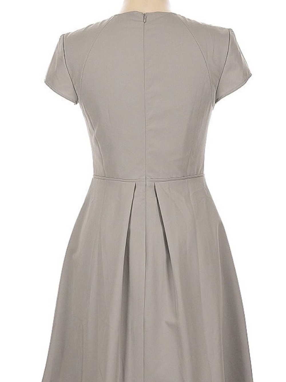 Ava & Aiden Light Gray Cap-Sleeve Fit and Flare Midi Dress - Picture 2 of 2
